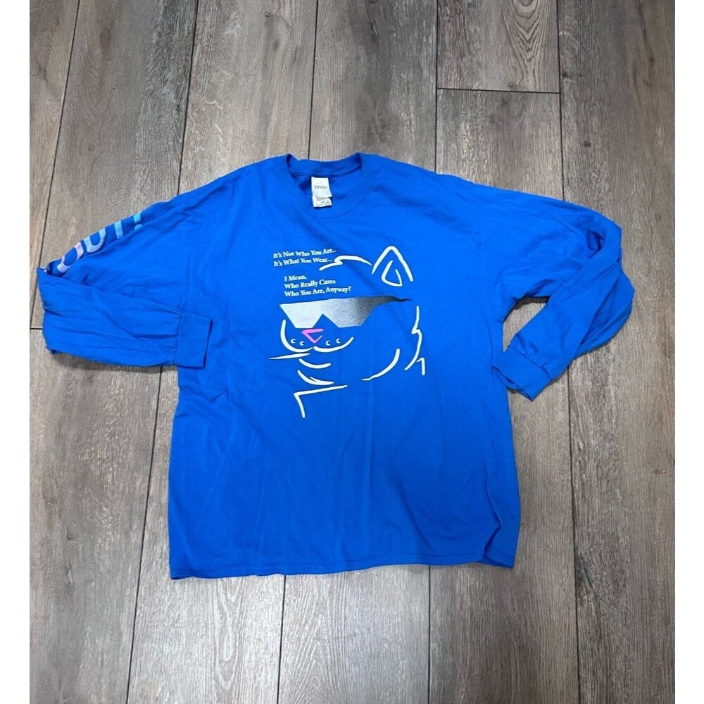 Ripndip chill out ls royal blue long Sleeve shirt streetwear XL